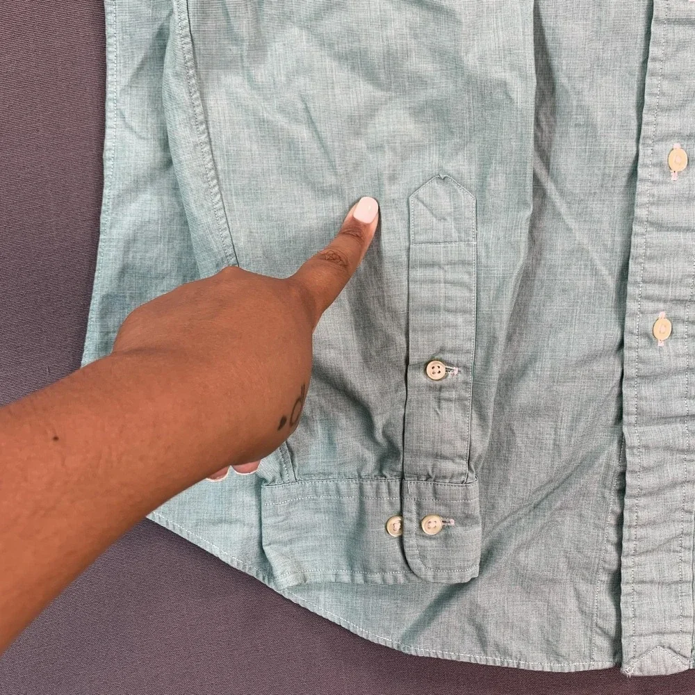 Polo Ralph Lauren Shirts Men L Lot Of 2 Striped‎ Green Long Sleeve Button Down